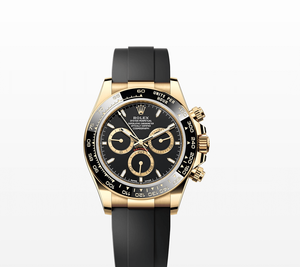 olex Cosmograph Daytona 18K Yellow Gold Black Dial Mens Watch 40mm
